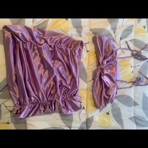 Purple satin 2piece set